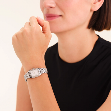 Rosefield Ivy White Silver Watch