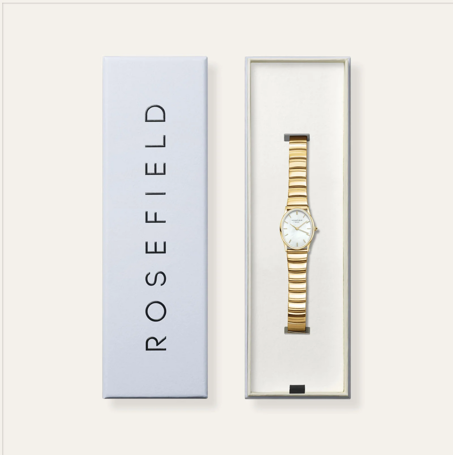 Rosefield Oval Pearl Gold Mother Of Pearl Watch