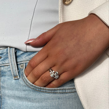 Absolute Jewellery Cocktail Silver Dress Ring