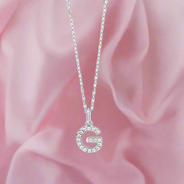 G - Initial G Necklace Sterling Silver Pendant