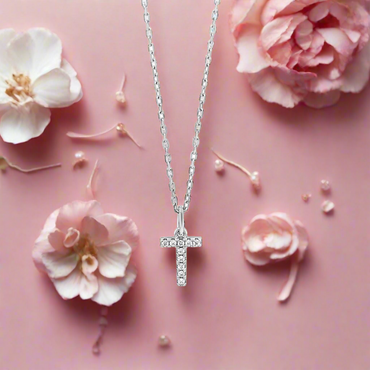T - Initial T Necklace Sterling Silver Pendant