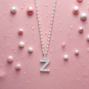 Z - Initial Z Necklace Sterling Silver Pendant