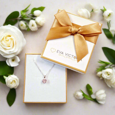 Sterling Silver Pink Solitaire Pendant