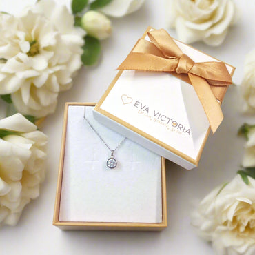 Sterling Silver Rubover Solitaire Pendant