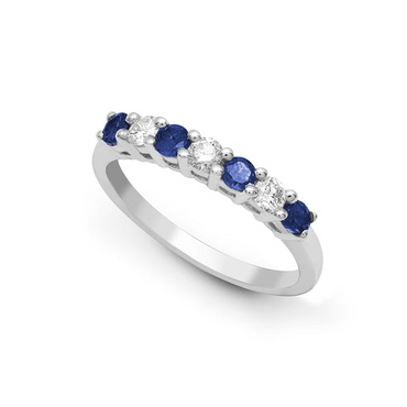 Sterling Silver Sapphire Eternity Ring