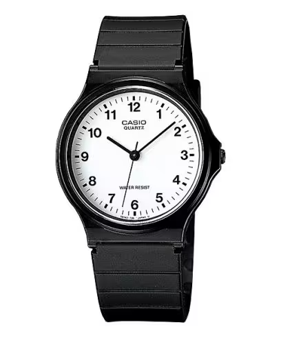 Casio MQ-24-7BLL Classic Analogue Watch – Black & White