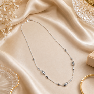 Eva Victoria Everyday Elegance Oval Beads Necklace