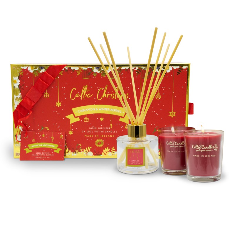 CINNAMON & WINTER BERRIES GIFT SET Tumbler X2 + Reed Diffuser