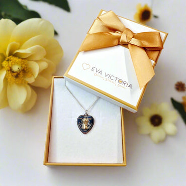 Engravable Communion Heart Sterling Silver Medal with chain