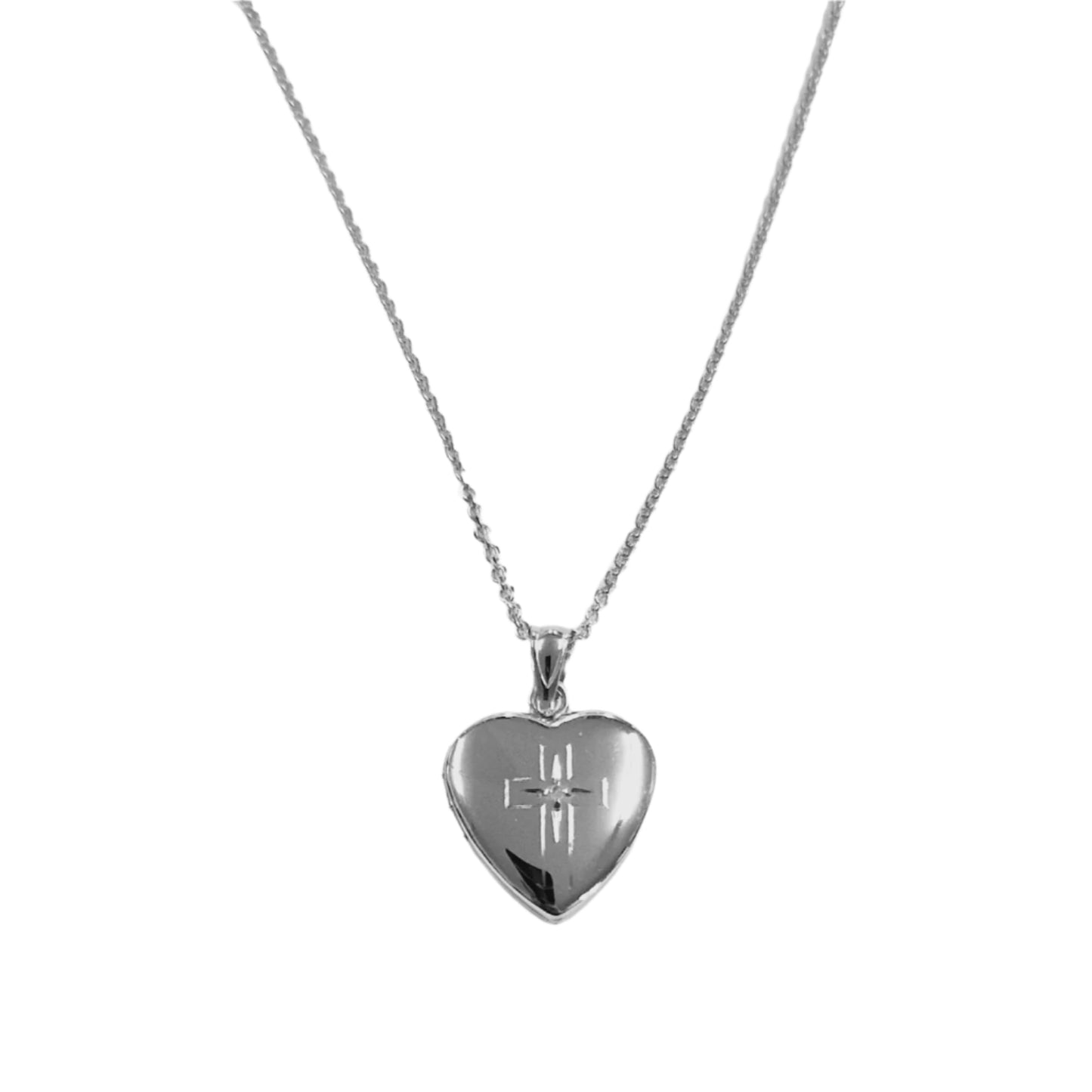 cross heart locket