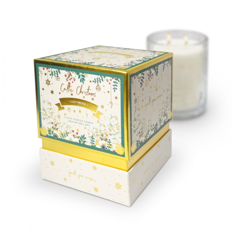 Celtic Candles Cosy Fireside 2 Wick Candle