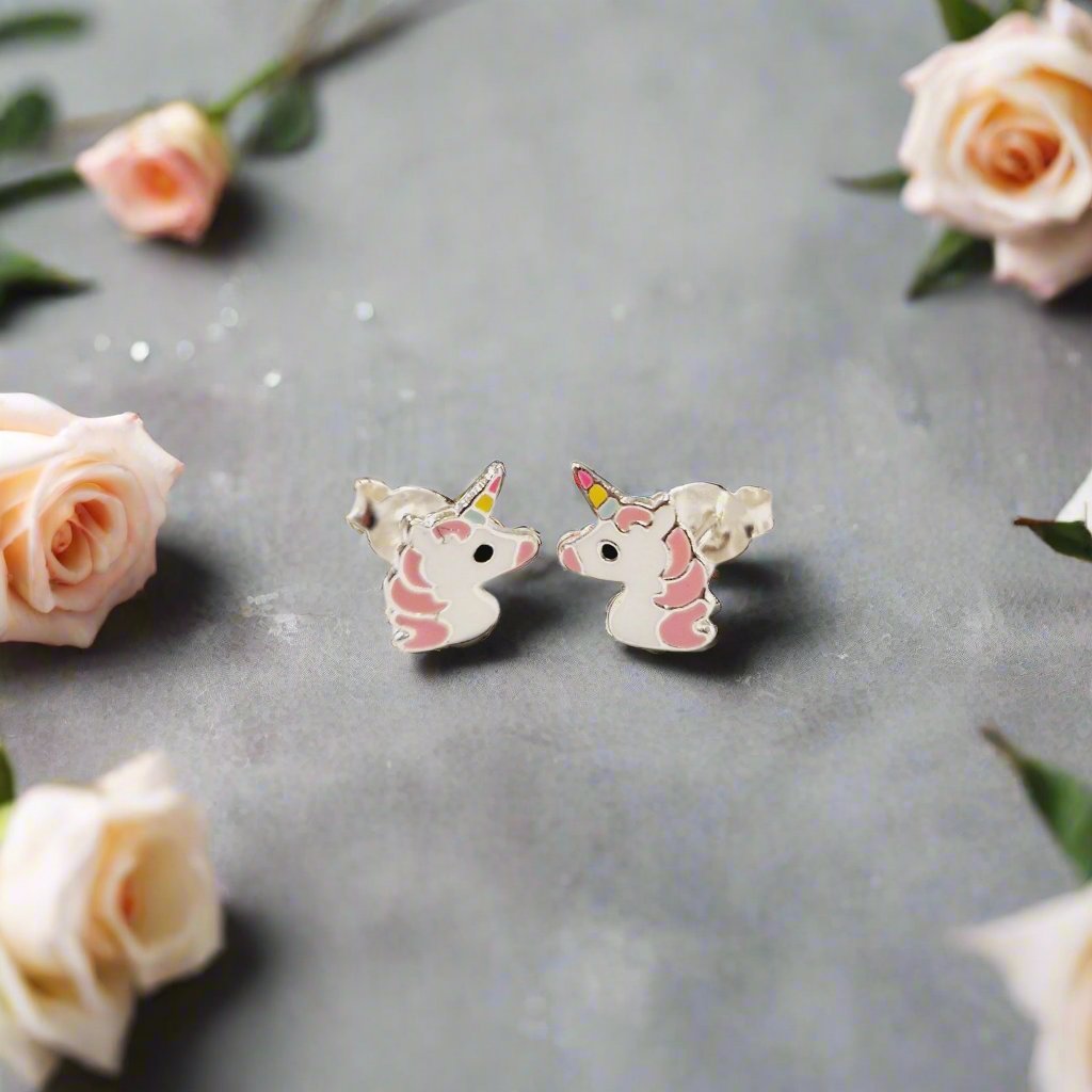 rainbow unicorn earrings