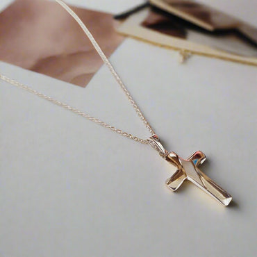 Dome Sterling Silver 20mm Cross