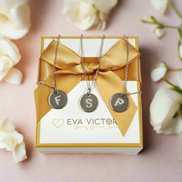 Sterling Silver Initial P S F Pendant Necklace elegant Irish personalised letter pendant