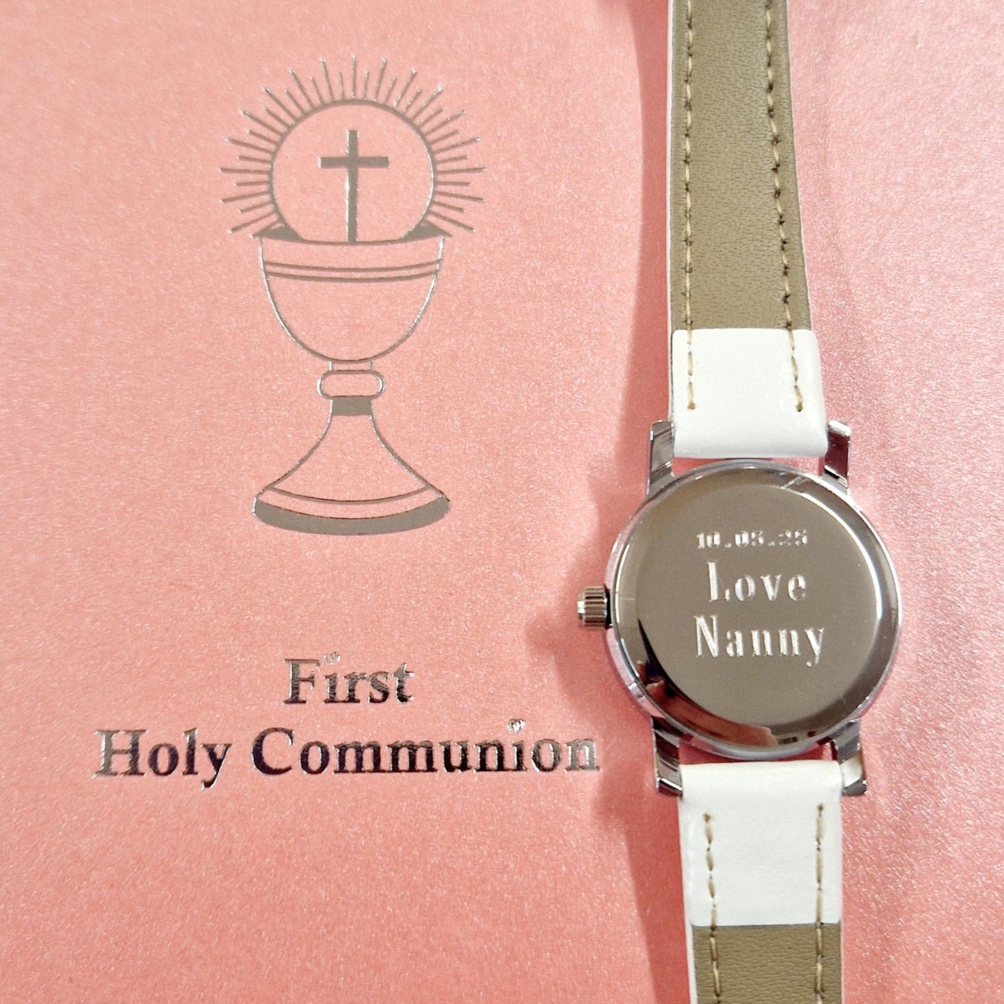 Classic Communion White Watch & Interchangeable Pink Strap