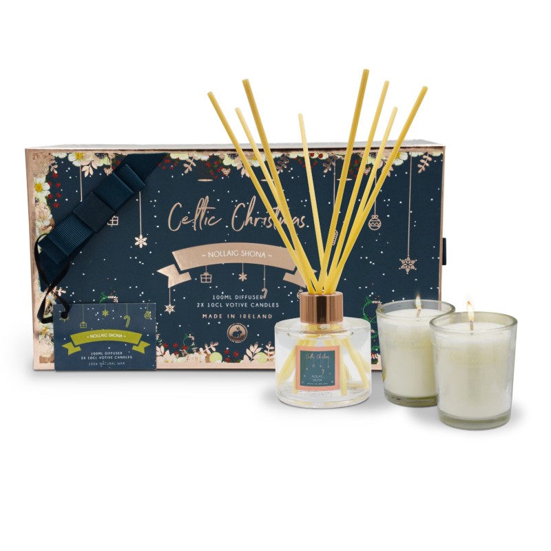 NOLLAIG SHONA VANILLA NUTMEG GIFT SET Tumbler X2 + Reed Diffuser