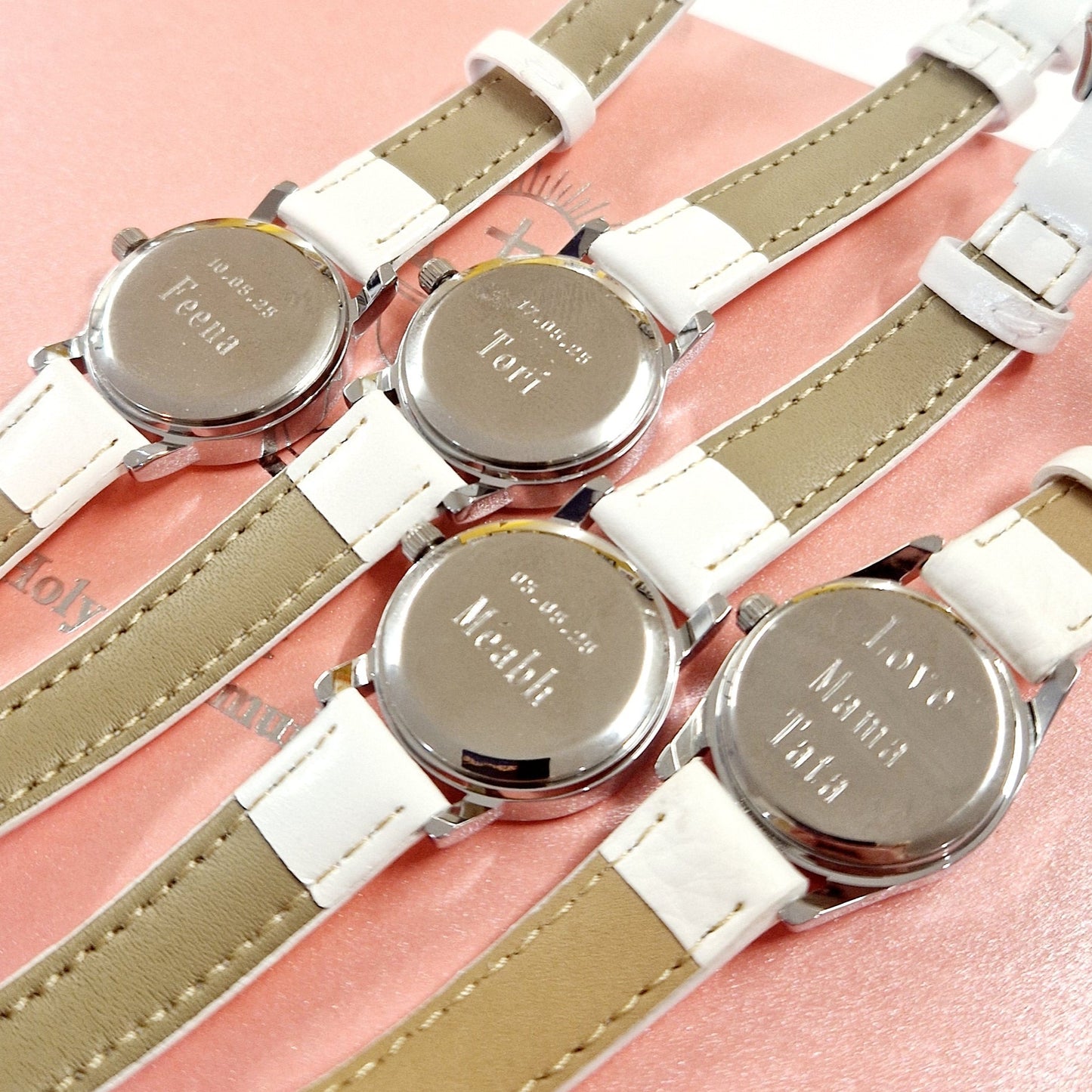 Communion White Watch Mother of Pearl Face & Interchangeable Strap