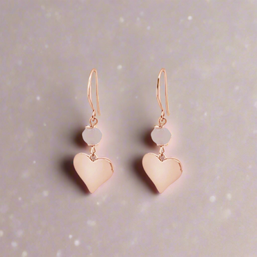 Absolute Jewellery Heart Rose Gold Earrings