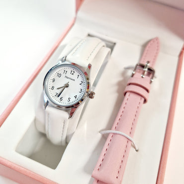 Communion Sterling Silver Sparkling Cross & Classic Watch Gift Set