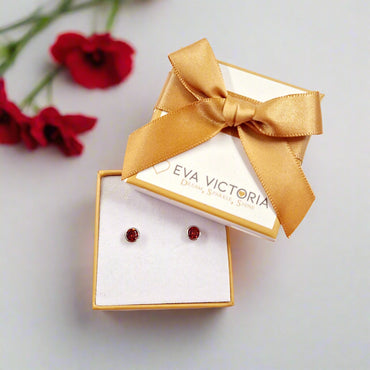 January Birthstone Sterling Silver Pendant & Earrings Set