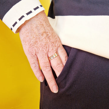 Three Tone Copper Magnetic Ring Adjustable Size