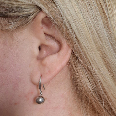 8mm Ball Sterling Silver Hook Earrings
