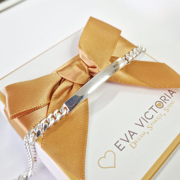 925 silver id bracelet