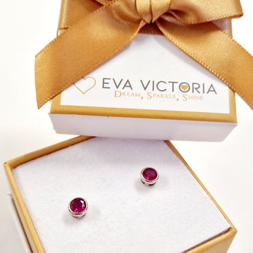 July Birthstone Sterling Silver Pendant & Earrings Set