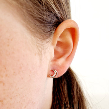 Children's Dream Moon Pendant & Earrings Sterling Silver Set