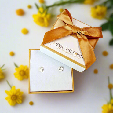 Football Sterling Silver Studs