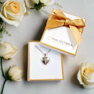 Sterling Silver Heart & Cross Photo Locket 15mm