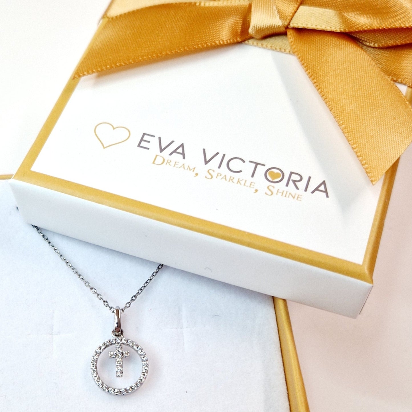 Children's Cross Pendant & Earrings Communion Set