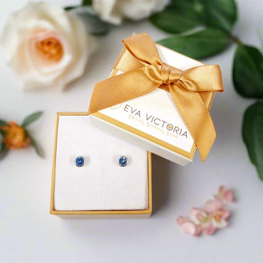 March Birthstone Sterling Silver Pendant & Earrings Set