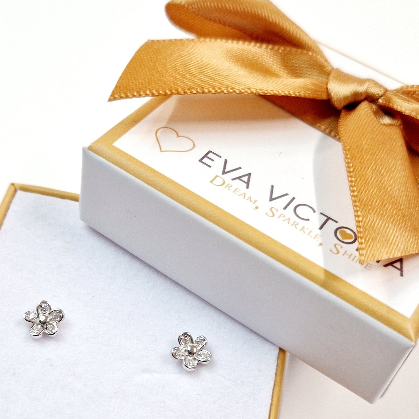 Little Daisy Sterling Silver Flower Stud Earrings