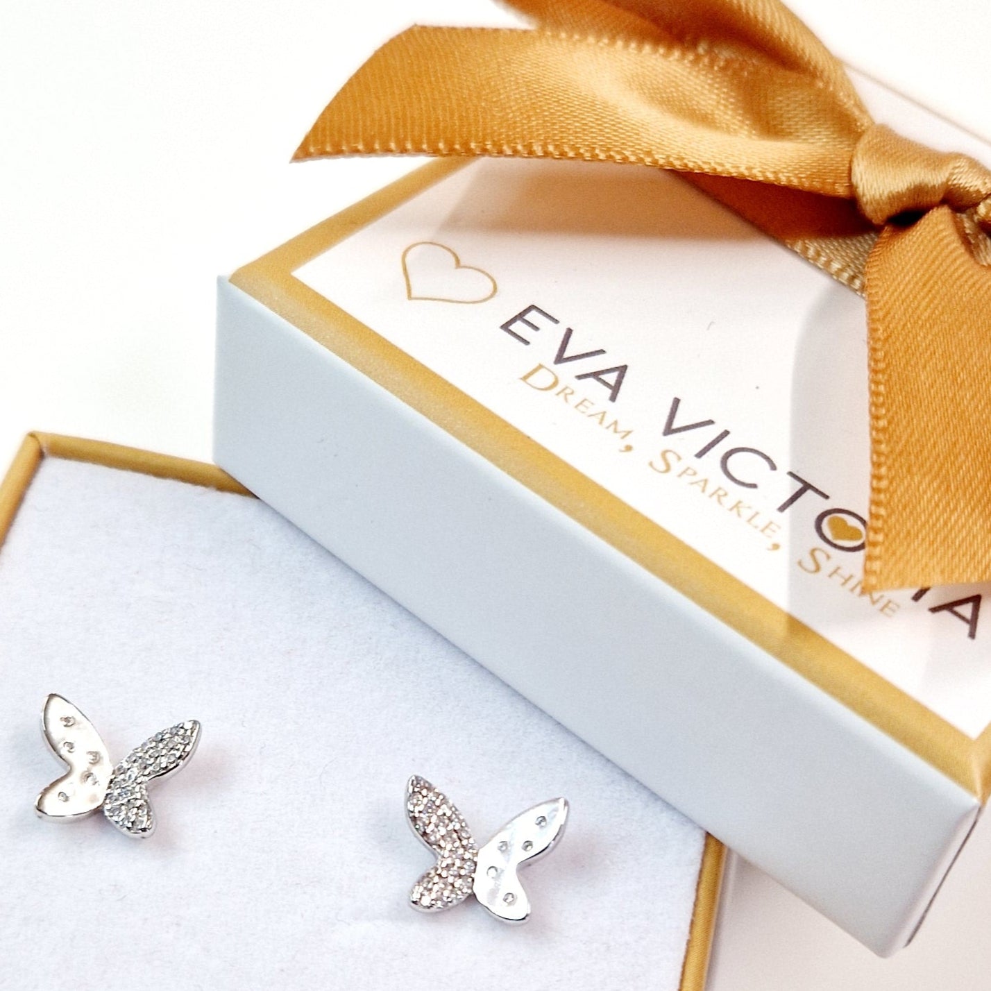 Children's Meadow Butterfly Pendant & Earrings Sterling Silver Set