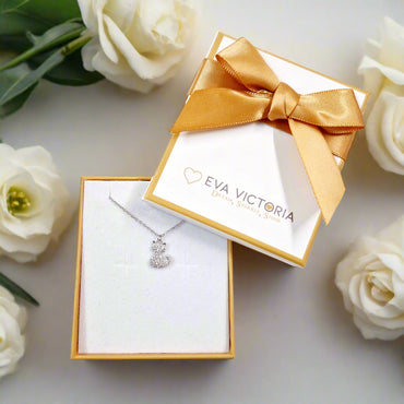 Sterling Silver Cubic Zirconia Kitty Pendant