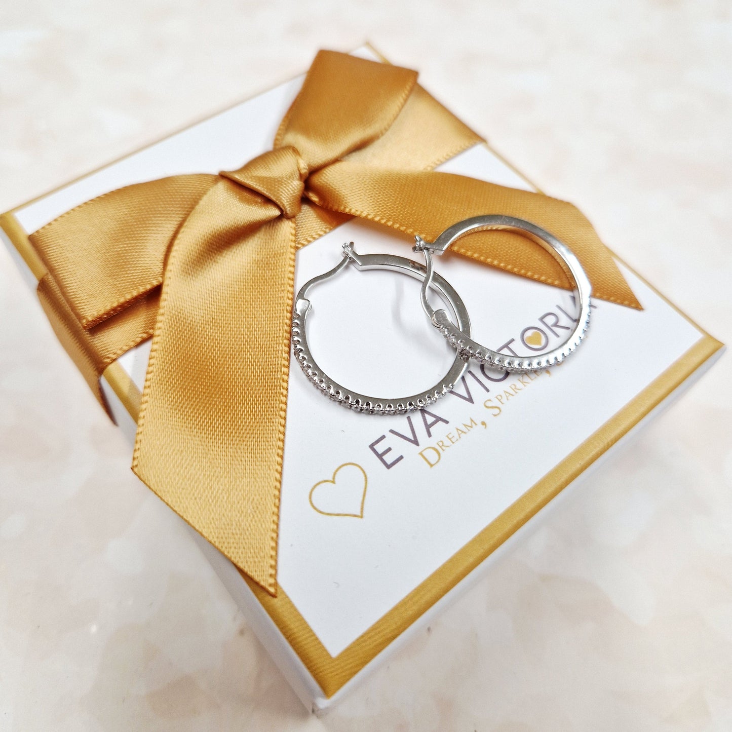sterling silver sparkling hoop earrings for women in ireland