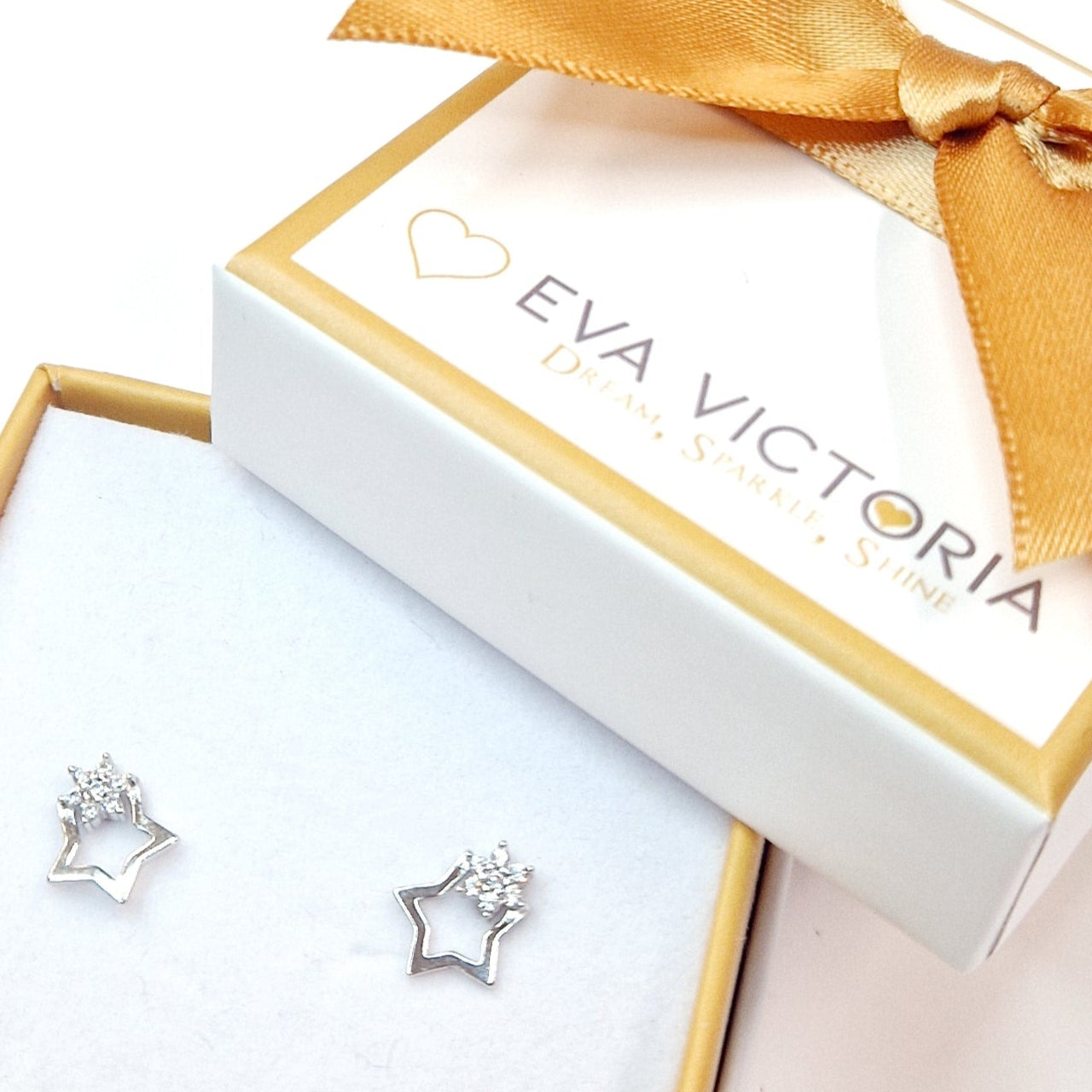 Twinkle Star & Flower Children Sterling Silver Studs