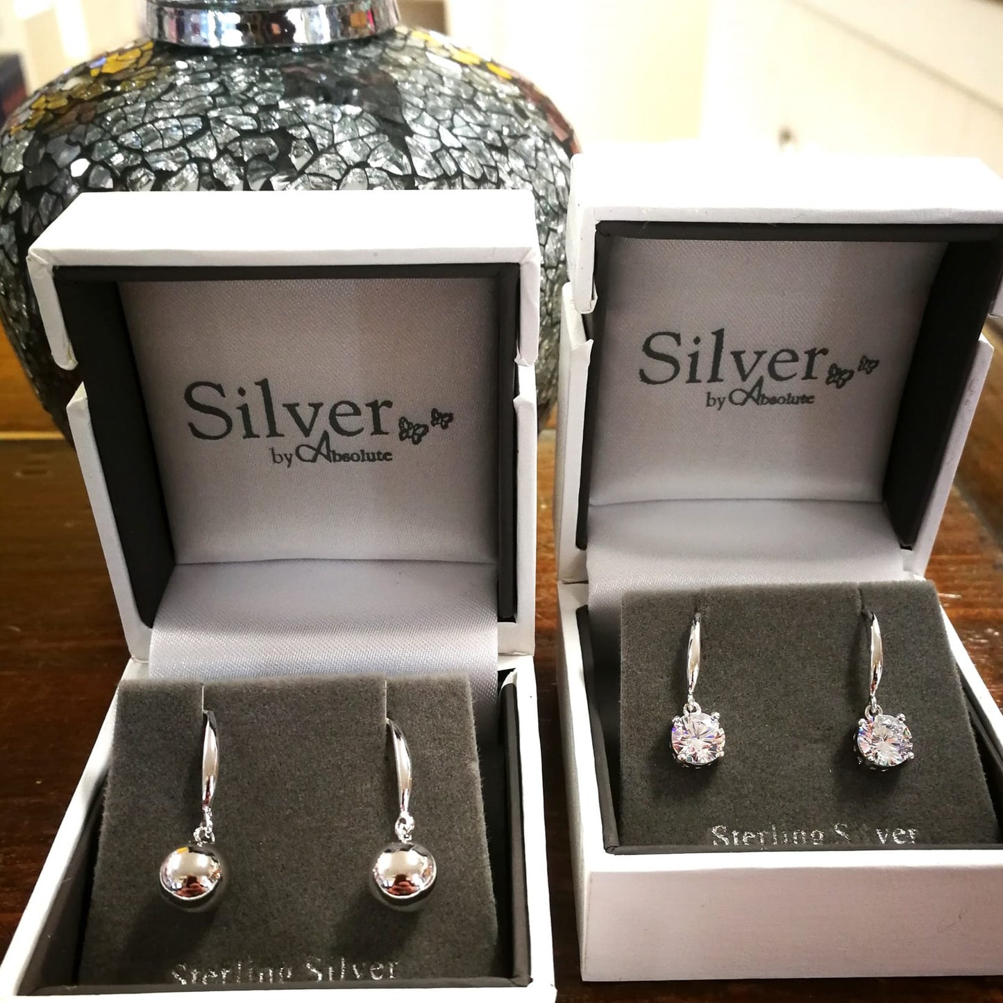 8mm Ball Sterling Silver Hook Earrings