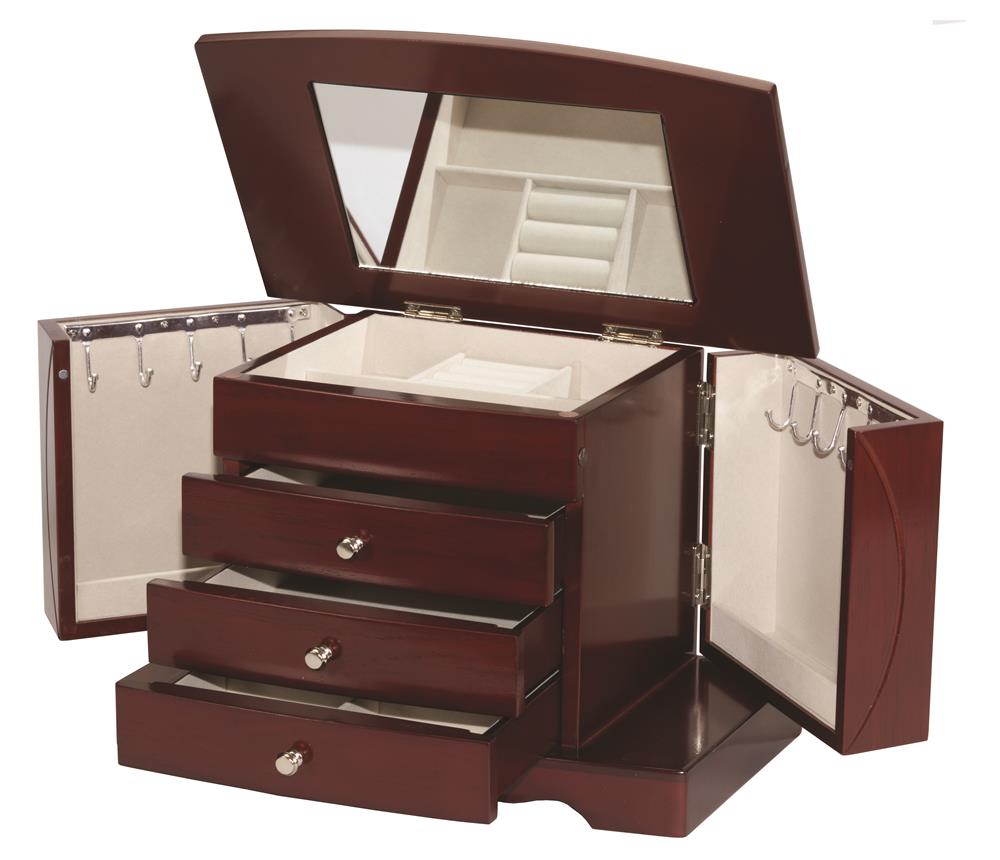 Cerys Cherry Wood Classic Jewellery Box