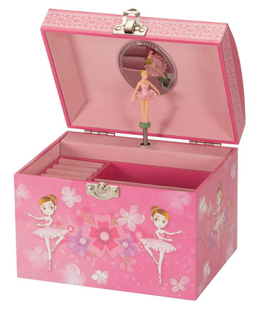 Mary Pink Ballerina Musical Kids Jewellery Box Pearl Handle