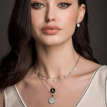 F - Initial Letter Sterling Silver Necklace