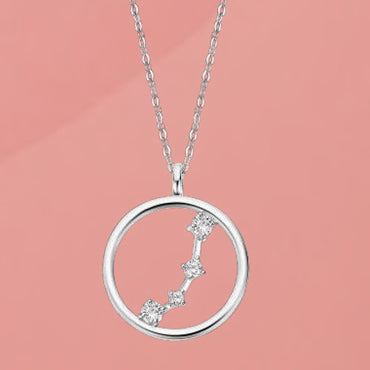 Aries Zodiac Sterling Silver Pendant