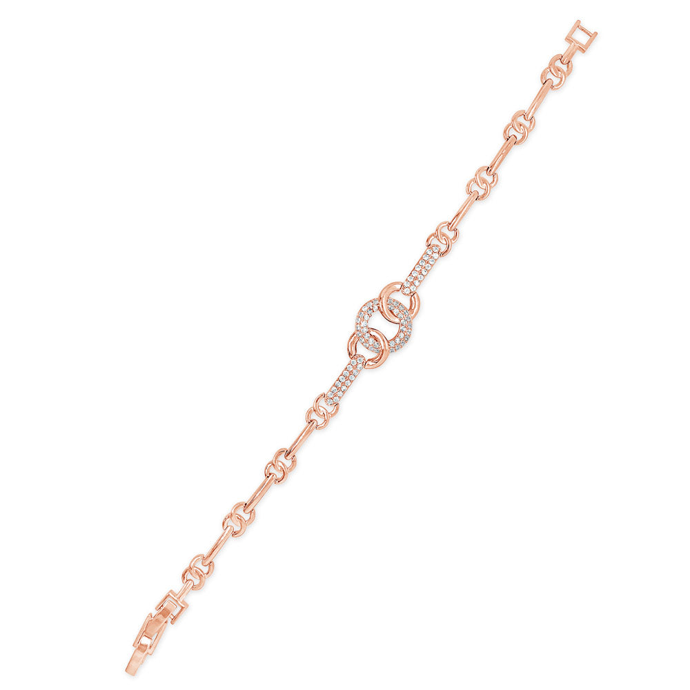 Channel Rose Gold Multi Circles Bracelet 