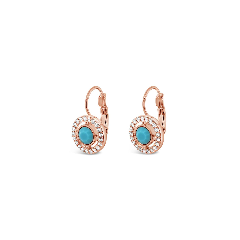 Amanda Turquoise Rose Gold Drop Earrings