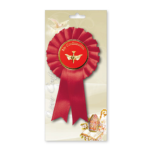 Confirmation Rosette with Dove for boys ireland