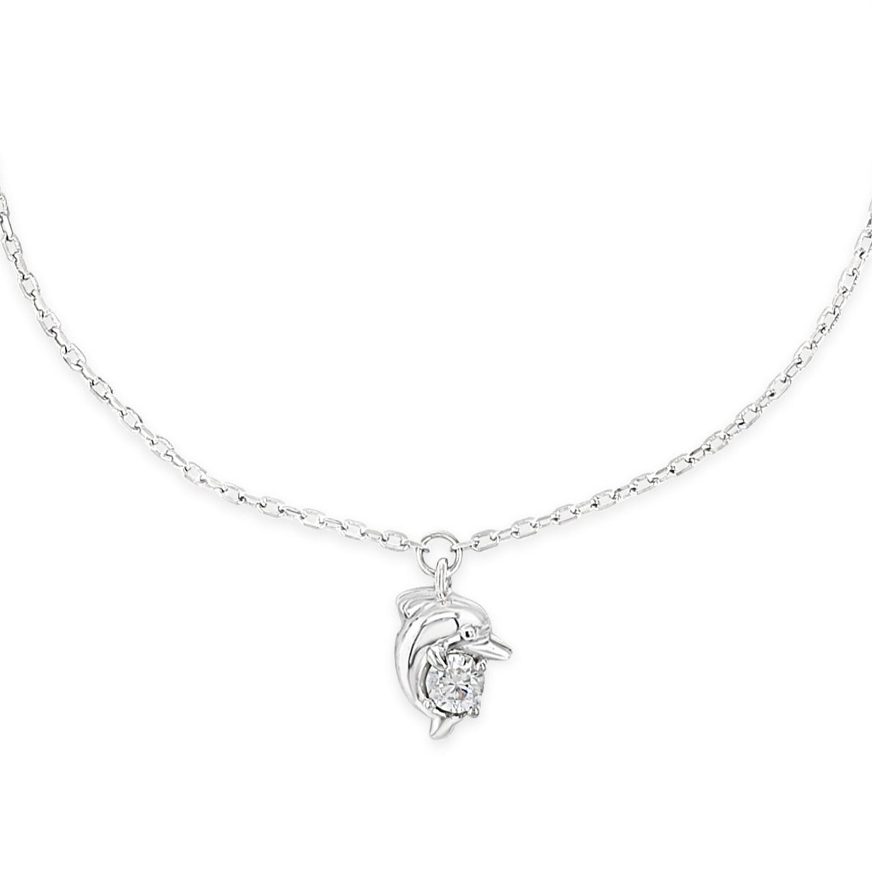 Crystal Dolphin Children Sterling Silver Bracelet