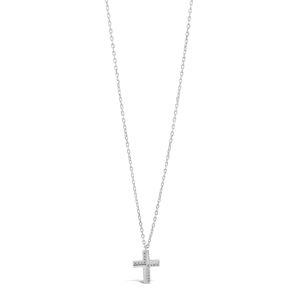 Criss Cross Children Sterling Silver Cross Pendant