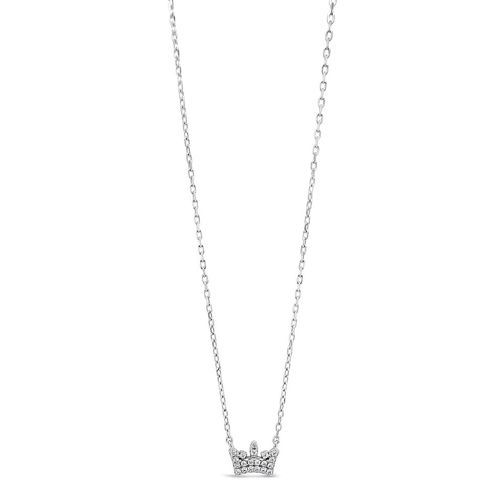 Plain Princess Crown Children Sterling Silver Tiara Pendant
