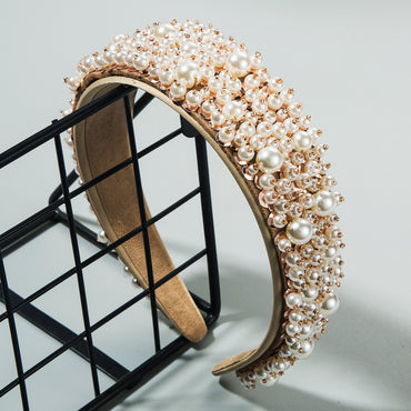Rose Gold & Pearls Fashion Headband